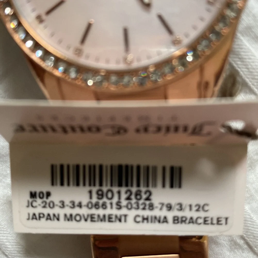 JUICY COUTURE TIMEPIECES LARGE GOLD WATCH WITH JEWELS MSRP $265.00 NWT